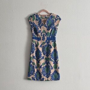 Boden Nantucket Tapestry Notch Neck Sheath Dress